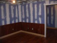 Wainscoting being installed, getting ready for paint