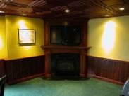 Directional lighting to create a dramatic effect around the fireplace