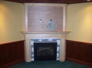 Installing the corner fireplace and wiring