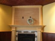 This fireplace is ready for staining