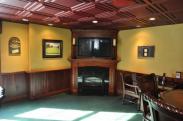 Wide angle view of this Drumm Design Remodel fireplace and basement refinishing masterpiece