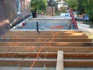 New addition floor being framed