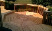 The octagonal design of this deck in detail