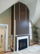 Heat resistant backer board is installed to keep the home safe
