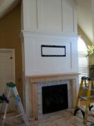 New mantel going up on fireplace and adding TV mounting bracket