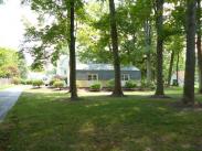 View of the garage from the backyard