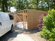 Framing the new garage in Lansdale