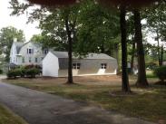 View of the new garage from driveway