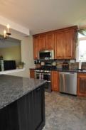View of the breakfast bar and new kitchen