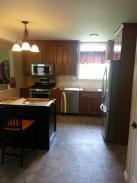 Kitchen cabinets ready for new counters to be installed