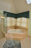 The step up to this tub provides easy access to the tub and prevents falls