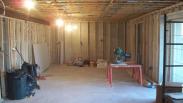 Framing the basement for insulation and dry wall