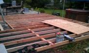 A new sub floor for this sunroom was needed to make sure everything was level in the new sunroom