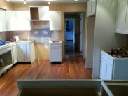 New flooring going down in the kitchen