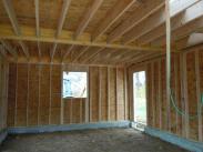 A view of the rear of the garage from the inside