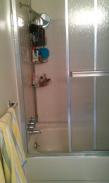 This bath and shower had major water leaking issued due to the way it was originally built