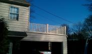The rooftop deck is sloped to allow for easy water run off