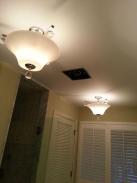 Before Drumm Design Remodel these old ceiling lights while fairly nice looking did not provide sufficient lighting for this room