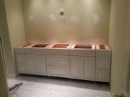 A look at the vanity as it was being installed by Drumm Design Remodel