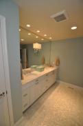 The new larger vanity provided much more space for storage and was much more organized for this busy family