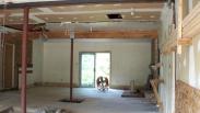 Drumm Design Remodel installs new ceiling support beams and footers for the new supports