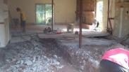 Concrete slab demolition by the Drumm Design Remodel team