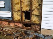 Due to water getting behind this wall there was significant rot and mold issues that needed to be remediated by Drumm Design Remodel