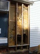 Replacing the wall beams and insulation and stabilizing this addition