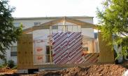 Framing of the new family room is underway