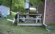 A side view of the original deck...not pretty