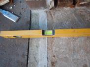 The old sill in this home sloped into the home