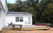 A wider view of the new addition and trex deck