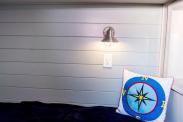 New nautical themed lighting added to this kids bunk room