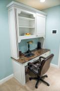 A wonderful new office space with custom made desk with granite counter top