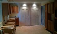 Lighting installed and ready for those counters and floors.