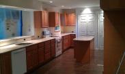 New flooring and countertops installed.