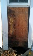 More damaged wood under windows