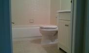 Full view of the completed bathroom